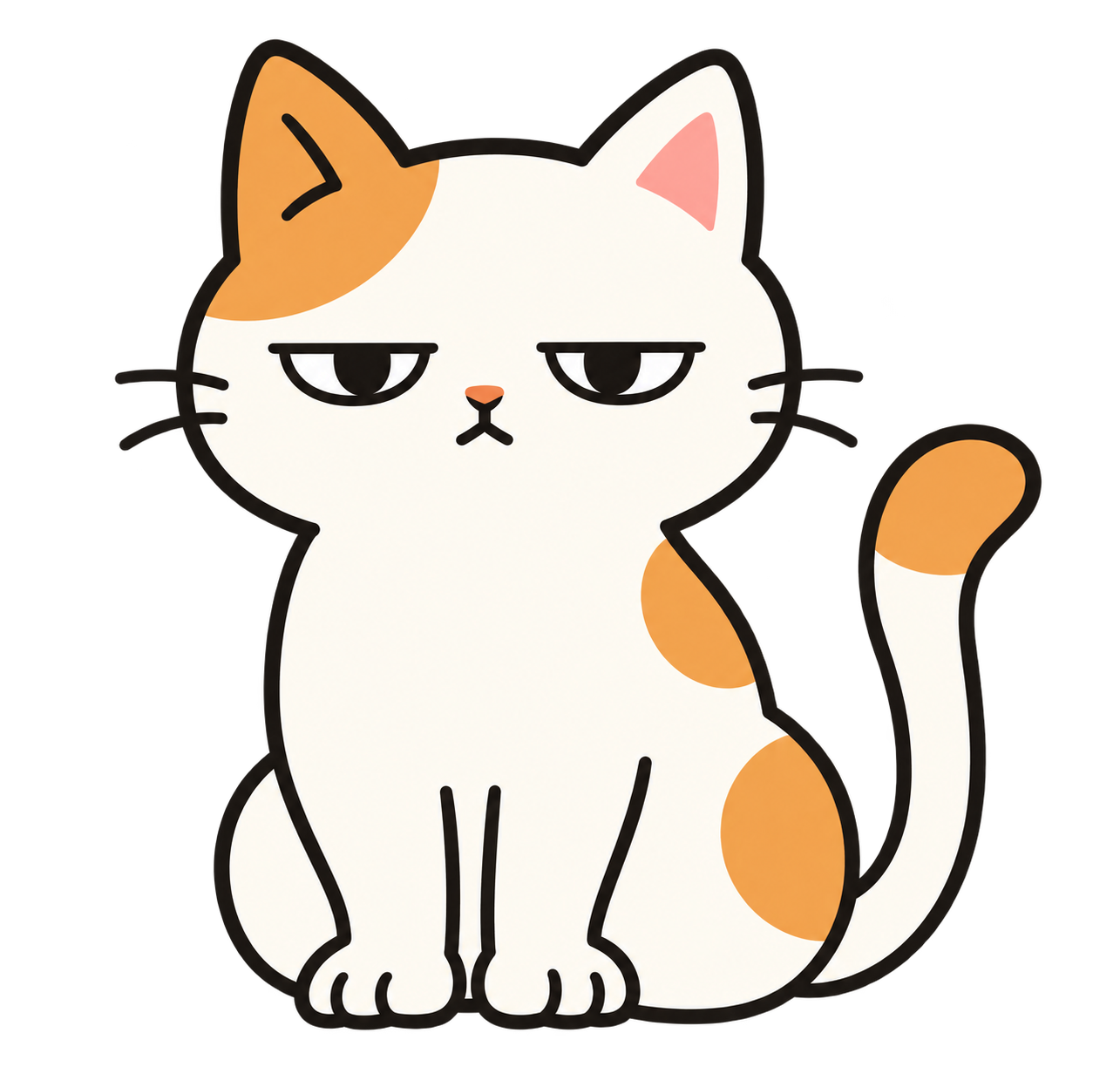 Mimo, a white and orange cat